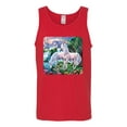thumbnail image 2 of Unicorn Fanstasy Island Castle Animal Lover Male Graphic Tank Top, Red, Small, 2 of 3