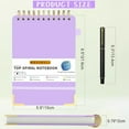 thumbnail image 3 of xianlin-Top Spiral Notebook, A5 Hardcover Top Bound Steno Pads, 240 Pages 100gsm College Ruled Left Handed Notebook Journal for Work, School, Meeting Writing - Purple, 5.9" x 8.5", 3 of 4
