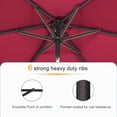 thumbnail image 4 of ACEGOSES 7.5ft LED Solar Outdoor Patio Market Table Umbrella with Polyester Canopy for Garden,Yard and Poolside,Red, 4 of 9
