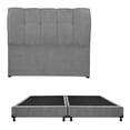 thumbnail image 1 of Box Base Cama King Size + Cabecera Kiri Gris Oscuro, 1 of 7