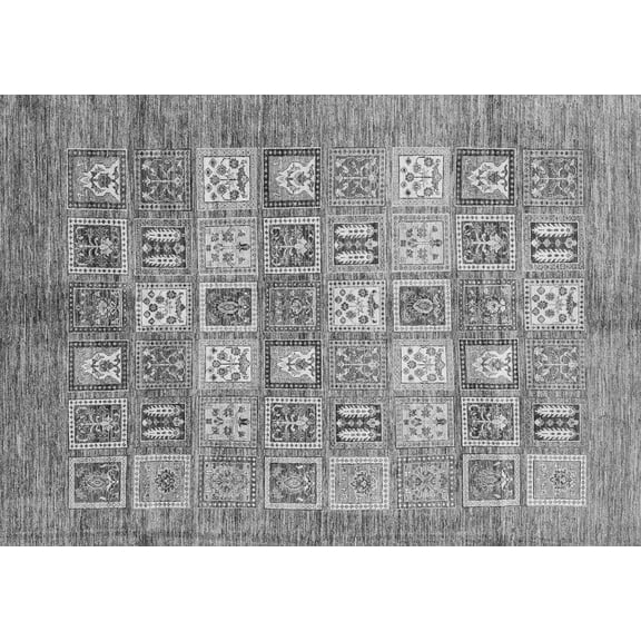 Ahgly Company Indoor Rectangle Abstract Gray Modern Area Rugs, 5' x 8'