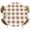 RosyBrown, variant on Green Farmhouse Table Cloth, Round Fitted Tablecloths with Elastic Edge, Buffalo Plaid Check Lattice White Grid Wipeable Waterproof Table Cover for Kitchen Wedding 55-60 Inches