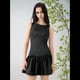 thumbnail image 4 of Vestido Mini Plisado Sin Mangas para Mujer, Corte A, Color Liso, Cuello Redondo, Cintura Ceñida, Lazo y Cremallera en la Espalda Negro S, 4 of 10
