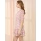 thumbnail image 4 of Vestido casual Allegra K con volantes y cuello en V Rosa S, 4 of 6