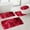 Red, variant on feimajia Mixed Colors Bath Mats 4 PCS Bathroom Rugs For Toilet Universal Soft Comfortable Water Absorption Non-Slip Thick Machine Washable Easy Dry Dark