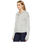 Splendid Cashmere Blend Hoodie Sweater Light Grey Heather