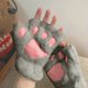 thumbnail image 1 of Guante De Felpa De Pata De Garra De Gato De Moda Cálida Guantes Sin Dedos Para Mujeres, 1 of 4
