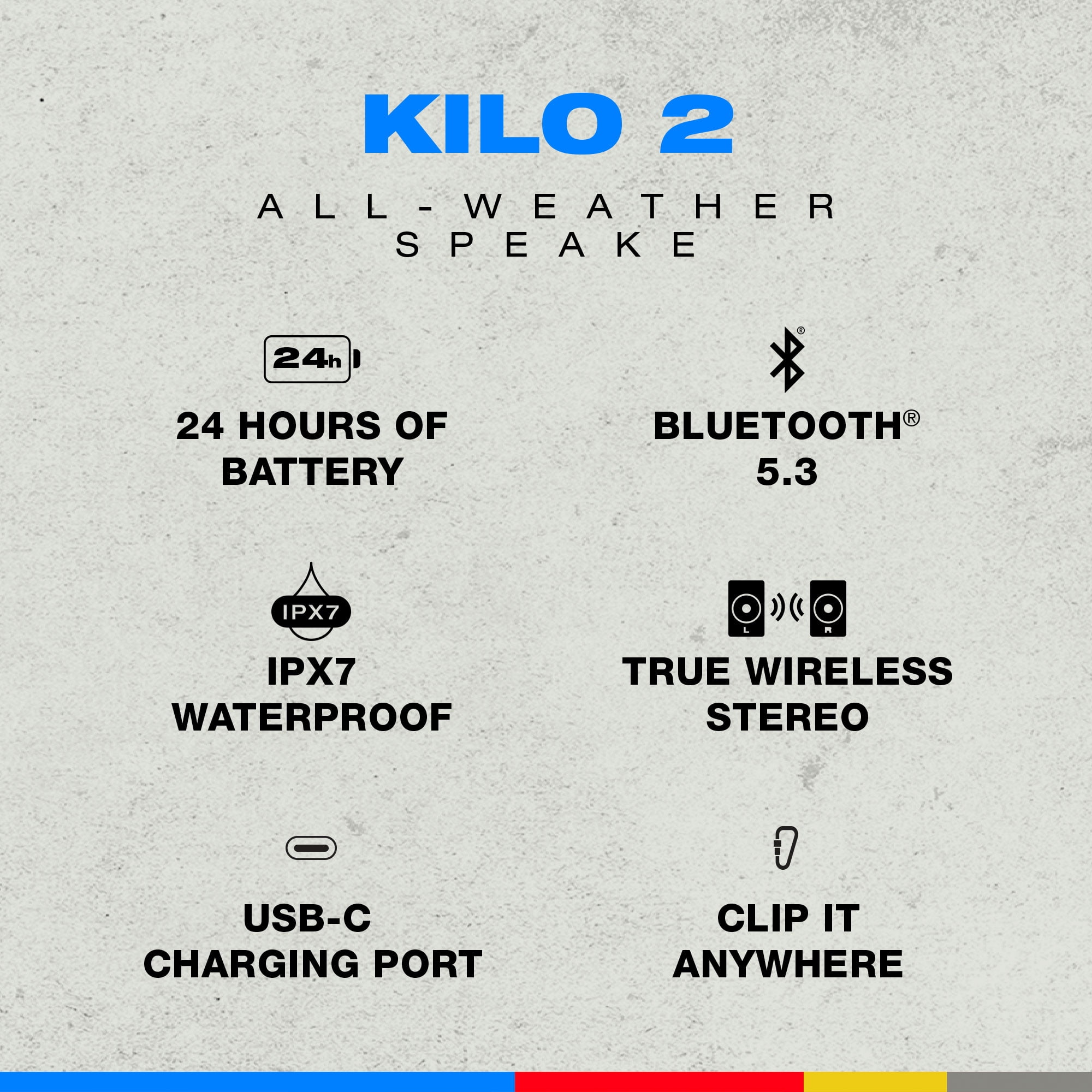 Kilo 2 Compact Wireless Speaker - Navy Blue XT