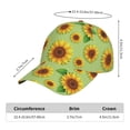 thumbnail image 2 of Rateoe Sunflower Leaves Pattern Baseball Cap Outdoor Cap Mountain Dad Hat - Unstructured Soft Cotton Cap-Adjustable UV Protection Cap, 2 of 6