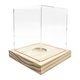thumbnail image 1 of Vitrina de béisbol, vitrina de recuerdos, acrílico, resistente al polvo, base de madera, transparente, caja de almacenamiento para guardar artículos d, 1 of 9