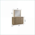 thumbnail image 2 of Dressers, Modern Glam 6-Drawer Wood Dresser with LED Accent | Gold & Copper Finish | Gold | Wood, 2 of 6