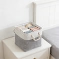 thumbnail image 5 of Leodye 1PCS Fabric Storage Cubes Basket Foldable Bin with Carry Handles for Toys Shelves and Closets Organizing -12x12x12in, 5 of 6