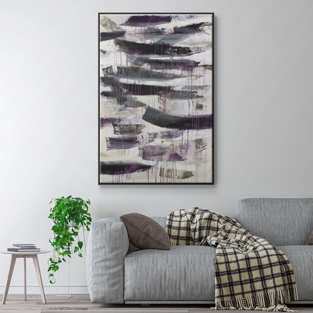 Helix #2 Framed Premium Gallery Wrapped Canvas - Ready to Hang - 17 x 25 - Black Floating Frame
