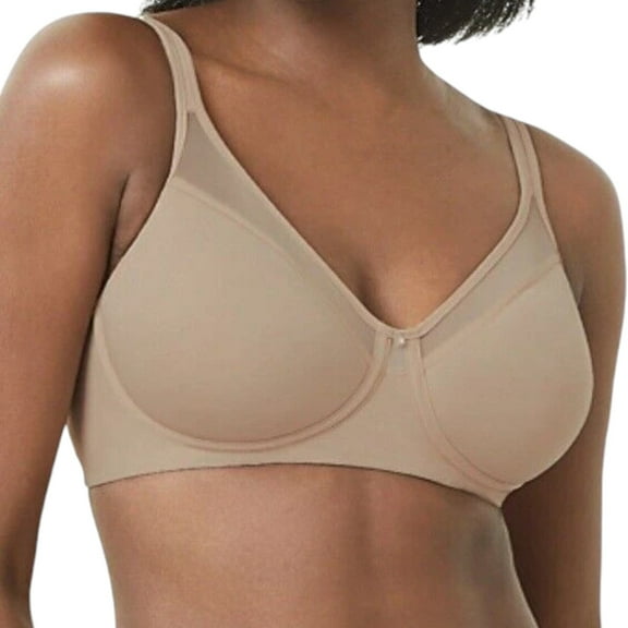 Beauty by Bali Wireless T-Shirt Bra – Size 40DD, Beige, Style 3440 B440