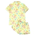 thumbnail image 5 of GDREDA pyjamas pour Femmes Ensembles 2 Pcs pyjamas pour Femmes Tigre Floral Imprimé Graphique Chemise à Boutons à Manches Courtes et Short Ensemble de Pyjama Femmes Ensembles de Pyjama pyjamas Jaune,TG, 5 of 5