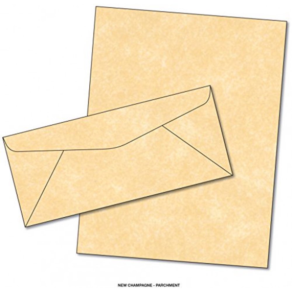 Parchment Matching Paper & Envelopes Color New Champagne 50 Sets