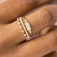 thumbnail image 2 of Anillos de oro apilables para mujer, delicados anillos de moda chapados en oro de 14 quilates, sin deslustre, circonita cúbica apilable, joyería de moda, tamaño 6 -10, 2 of 4