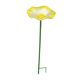 thumbnail image 3 of Baño para pájaros, comedero para pájaros de pie con forma de flor, decoración metálica decorativa, comedero para pájaros para jardín, patio, césped, amarillo, 3 of 8
