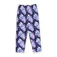 thumbnail image 4 of Haiem blue starry sky Skull flower Women's Pajama Pants Ultra Lightweight Pjs Bottoms Sleepwear Bottom Pants With Pocket Drawstring-Small, 4 of 7
