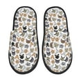 thumbnail image 2 of KLL Cute Cats Slippers for Women Men House Slip on Indoor Outdoor Bedroom Furry Fleece Lined Ladies Comfy Anti-Skid Rubber Hard Sole-Large, 2 of 8