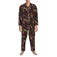 thumbnail image 3 of Fotbe Hearts and French Bulldog Pijama de Hombre con Estampado de Manga Larga, Conjunto de 2 Piezas, Ropa de Dormir Suave y Cómoda con Bolsillos-X-Large, 3 of 7