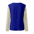thumbnail image 4 of T Shirts for Women Sequin Tops Blue Long Sleeve Sparkly Top Glittery Top Women'S Party Tops Womens Business Tops, 4 of 4