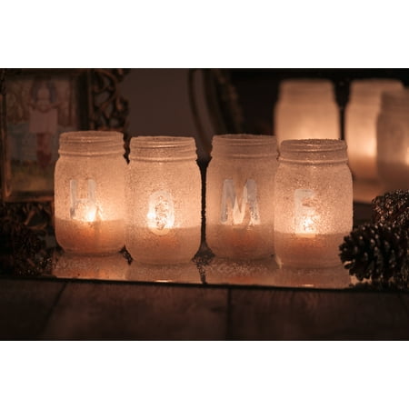 DIY Salt Luminaries