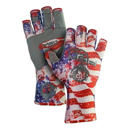 UPC: 0852009007081 | Fish Monkey Gloves Half Finger Guide Glove  Americana  MD – FM11-AMER-M