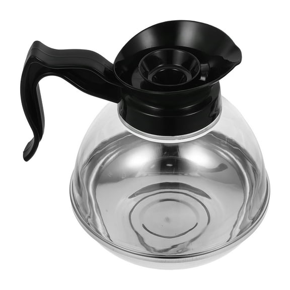 HEMOTON Stovetop Coffee Pot with Stainless Steel Bottom Compatible for Induction Cooktops and Drip Machine Lid Multi 0.8L