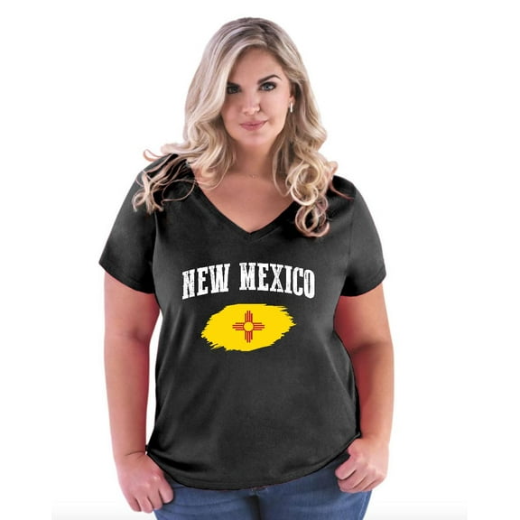 Normal is Boring - Women's Plus Size V-neck T-Shirt, up to Size 28 - New Mexico