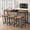 Brown+Black, variant on Dtwnek Kitchen Dining Table with 3 Stools, Long Dining Table Stool for Living Room, Dining Room, Gray+Black