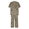 thumbnail image 4 of felwors PrinStory Women's Pajama Set Short Sleeve Shirt and Capri Pants Sleepwear Pjs Sets with Pockets Khaki, XL, 4 of 4
