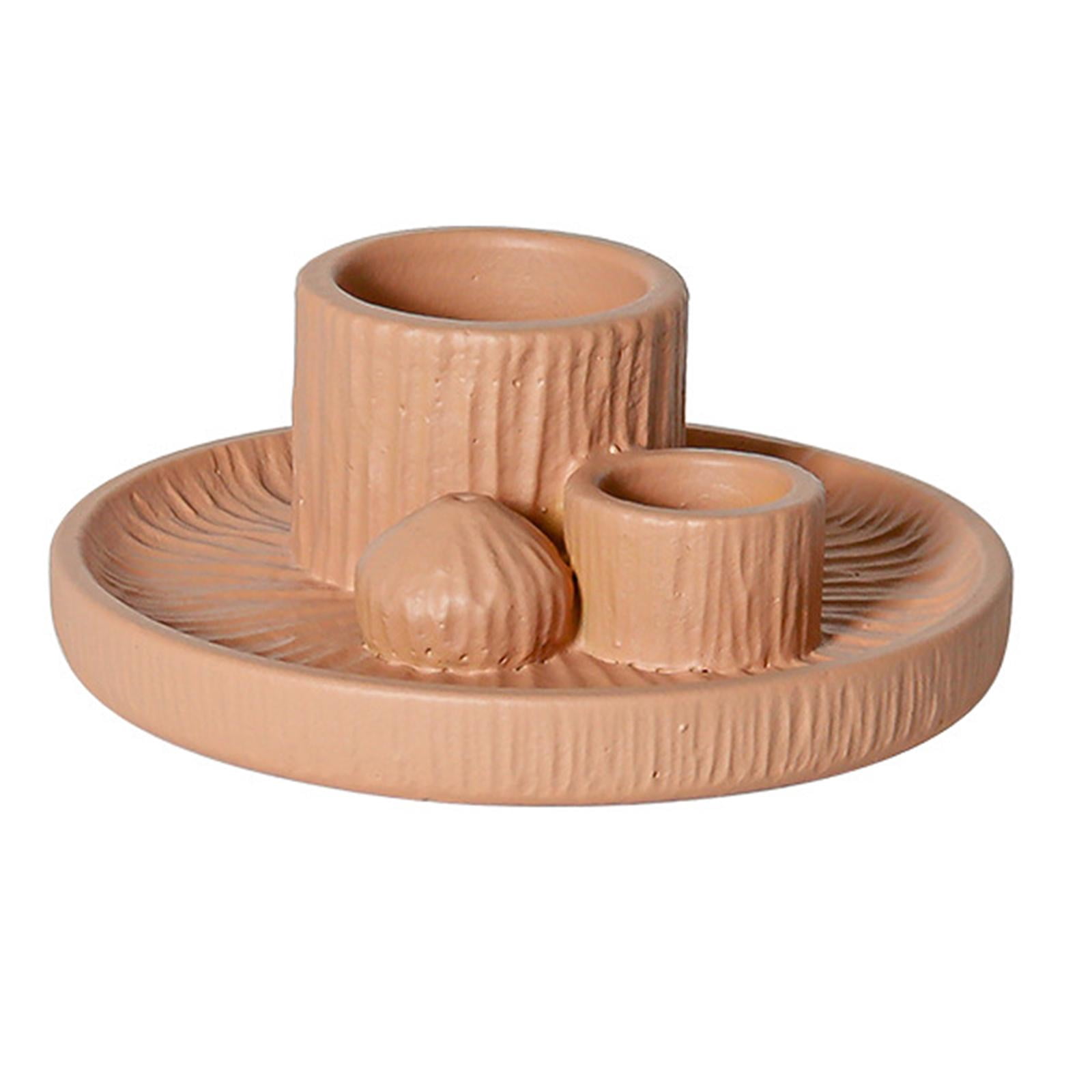WLPZXP Palo Santo Holder 4 in 1 Incense Burner for Fireplace Dining Room Decor Pink
