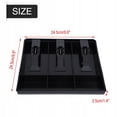 thumbnail image 4 of Portable Currency Till For Small Business, Cash Drawer Insert Tray With Spring-Loaded Clip & Curved Design In Durable Construction, 4 of 8