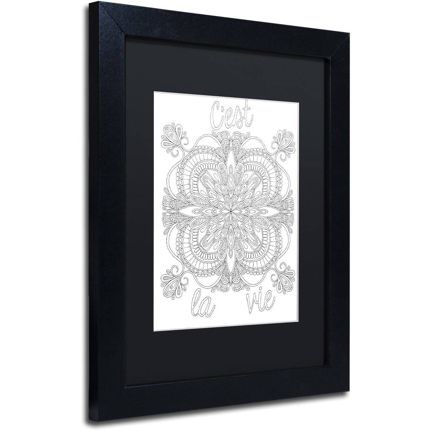 Trademark Fine Art "Inspirational Quotes 9" Canvas Art by Hello Angel, Black Matte, Black Frame