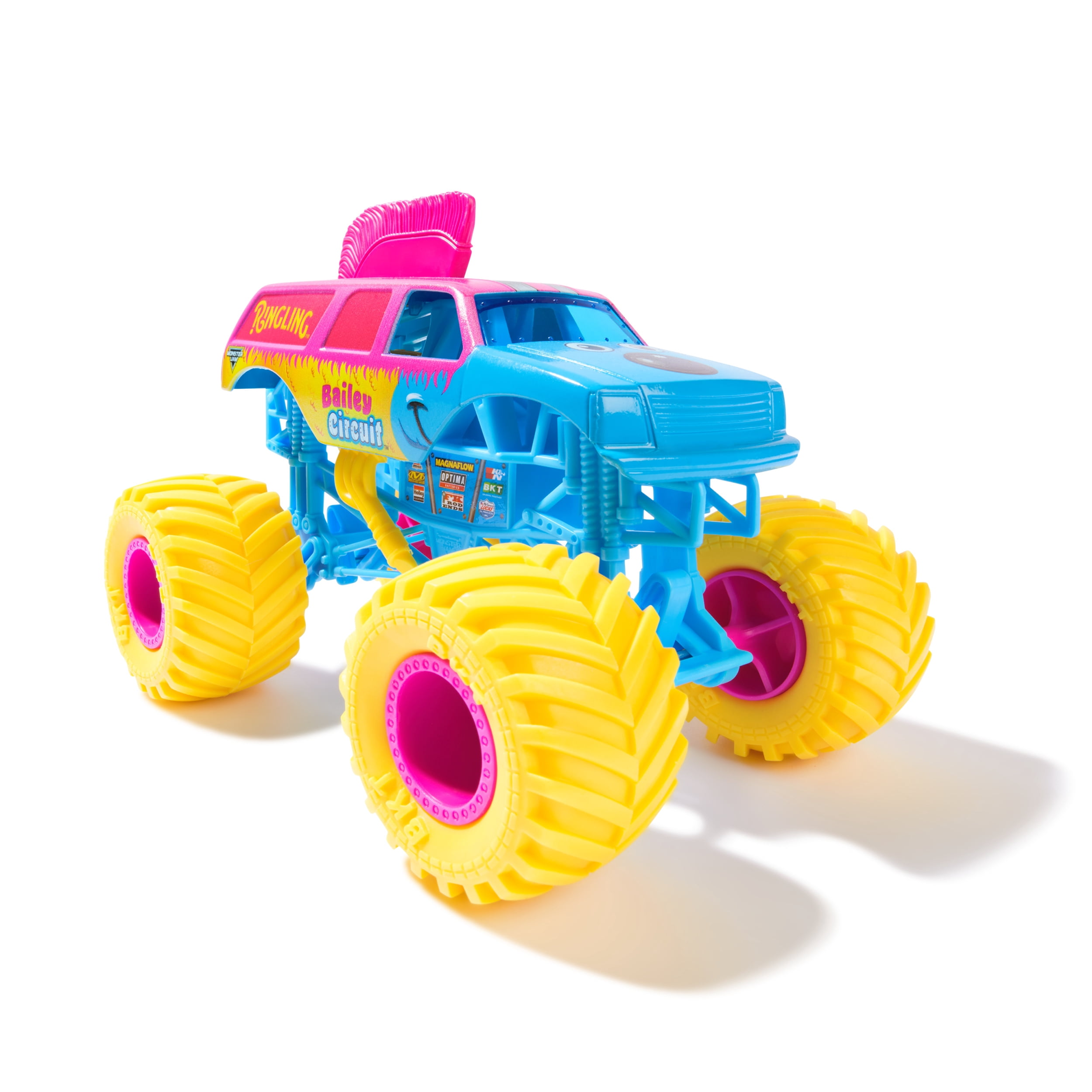 Monster Jam, Official Ringling Bailey Circuit Monster Truck, Collector Die-Cast Vehicle, 1:24 Scale, Kids Toys for Boys and Girls Ages 3 and up