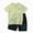 #01 Green, variant on Toddler Kids Boy Clothes Boys Athletic Shorts Set Dot Print Logo Short Sleeve T-Shirt and Matching Shorts Sports Tracksuit