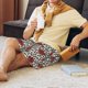 thumbnail image 5 of Fotbe Leopard Print Rose Pantalones Cortos de Pijama para Hombre, Ropa de Dormir, Pantalones de Pijama Cortos para Hombre-4X-Large, 5 of 6