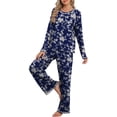 thumbnail image 3 of DreamFish Women's Pajama Set Long Sleeve Top and Pants with Pockets Soft Lightweight Sleepwear Loungewear, 3 of 6