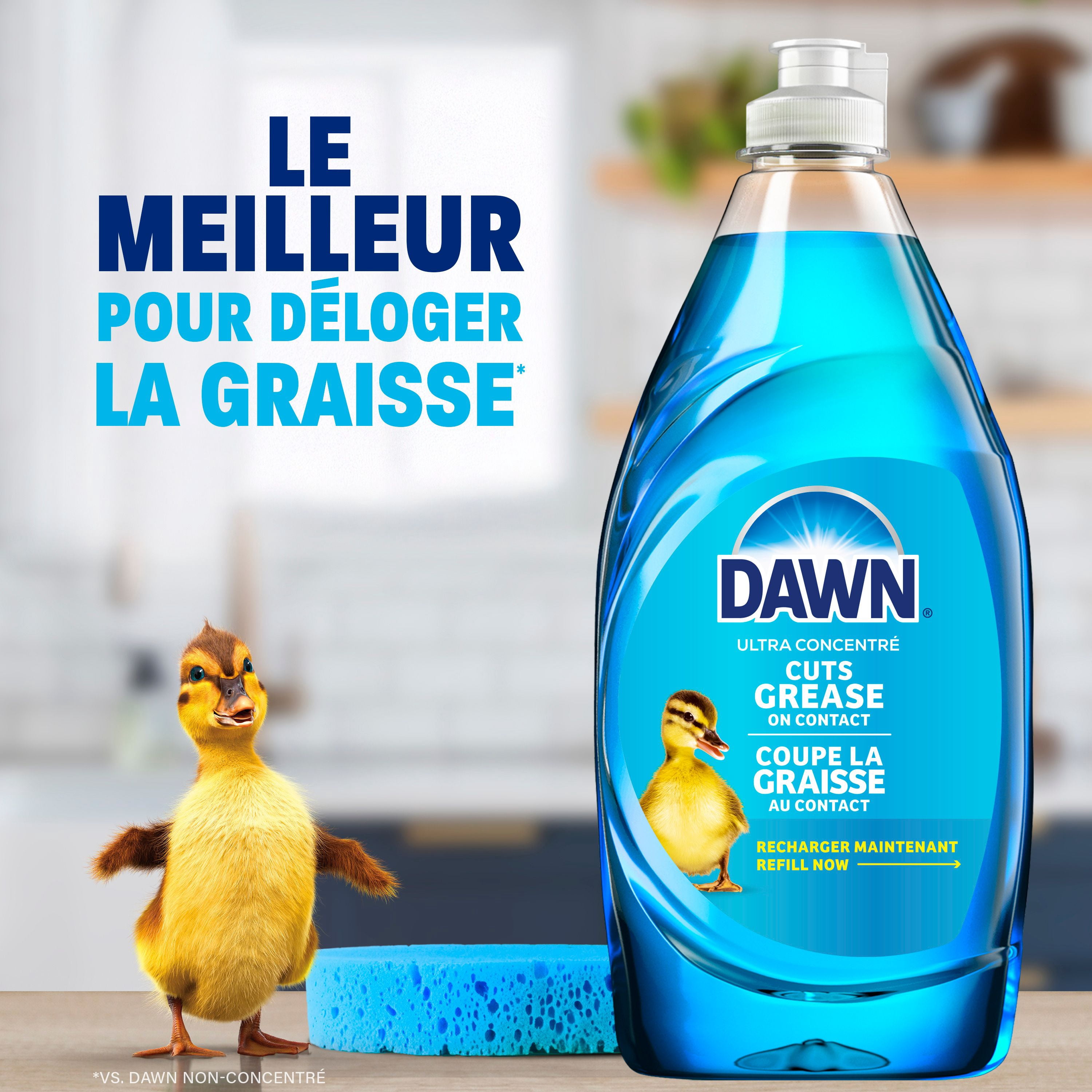 Savon à vaisselle Dawn Ultra, détergent à vaisselle liquide, parfum Fleurs de pommier