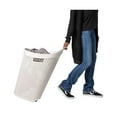 thumbnail image 6 of Mind Reader 60L Rolling Laundry Hamper, Clothes Basket, Wheels, Plastic, 29.25"H, Ivory, 6 of 10