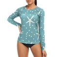 thumbnail image 4 of joogoo Womens UPF 50+ Rash Guard Starfish Polka Dot Long Sleeve UV Protection Sun Shirts Tops XS, 4 of 7