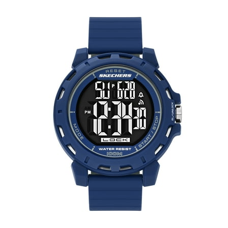 Skechers Men's Newkirk Digital Blue Silicone Watch
