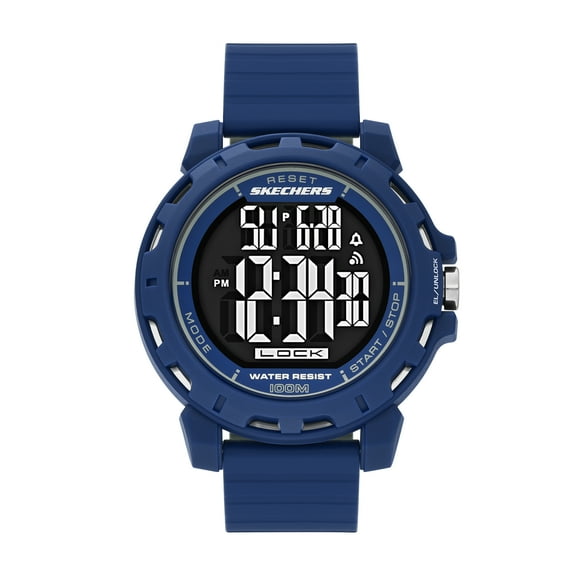 Skechers Men's Newkirk Digital Blue Silicone Watch