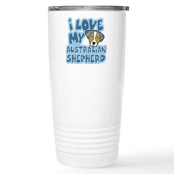 CafePress - I Love My Australian Shepherd Stainless Steel Trav - Insulated Stainless Steel Travel Tumbler 20 oz.