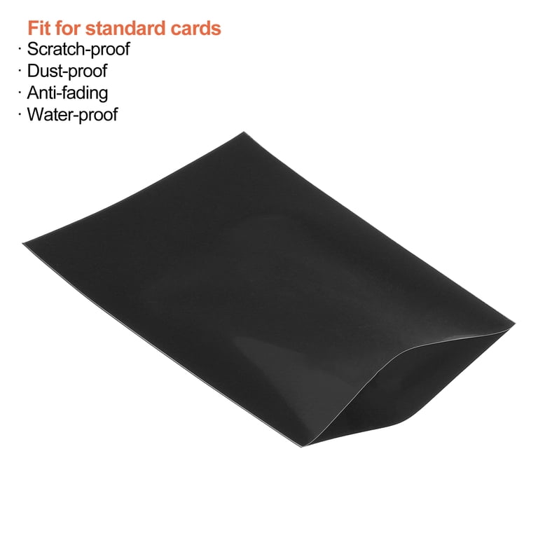Trading Card Sleeves, 2 Pack/100 Sleeves Soft Inner Protector Waterproof  for Deck, and TCG Cards, Black - Walmart.com