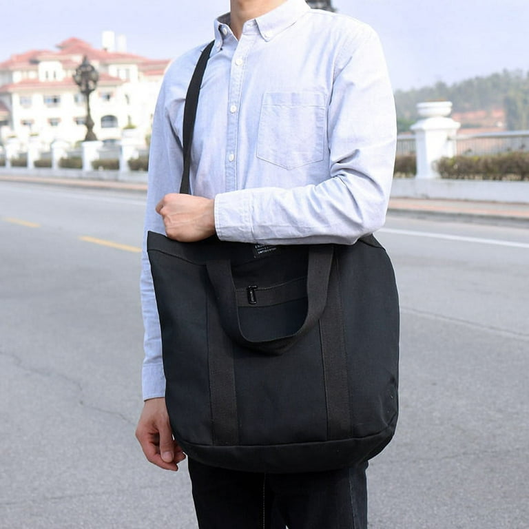Korean Style Simple Canvas Shoulder Bag, Tote Bag, School Bags For College  Students