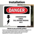 thumbnail image 3 of Underground Cable Call Before Digging #811 OSHA Danger Vinyl Decal Label 10 Inch x 7 Inch - 10 Pack, 3 of 6