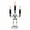 C, variant on Miwamany Halloween Skeleton LED Candle Light, Resin Skull Candlestick Figurine with Flickering Flameless Lamp, Battery Operated Spooky Tabletop Decor for Dining Room Mantel Indoor Party (16x7 Inch)