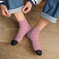 thumbnail image 3 of Naloa Pastel Christmas Trees on Pink Ankle Socks for Women Non Slip Socks No Show Socks Classic Low Cut Casual Socks Casual Socks, 3 of 7